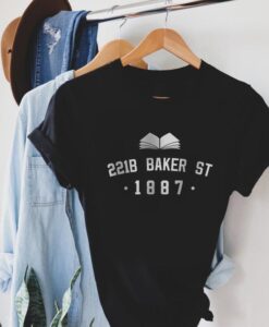 Sherlock Holmes, 221B Baker Street, Varsity Style, Book Lover TShirt