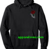 Skeleton Hand Holding Rose Hoodie (FRONT)THD