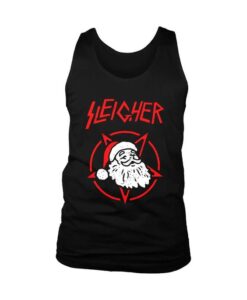 Sleigher Metal Christmas Santa Funny Men's Tank Top DAP