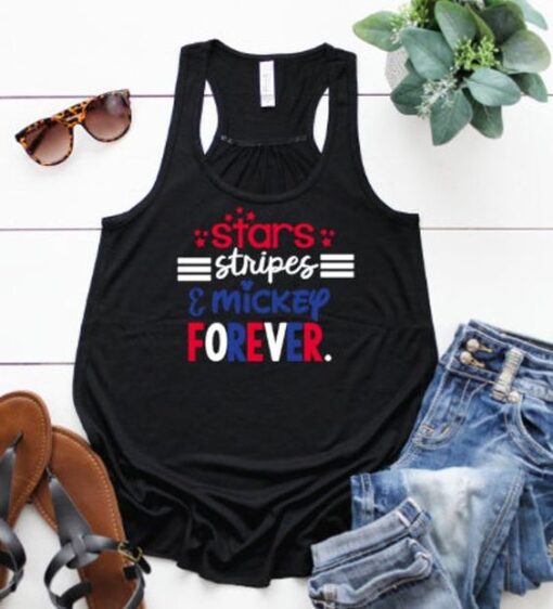 Stripes and Mickey Forever TANK TOP ZNF08