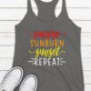 Sunrise Sunburn Sunset Repeat Racer Back Tank Top ZNF08