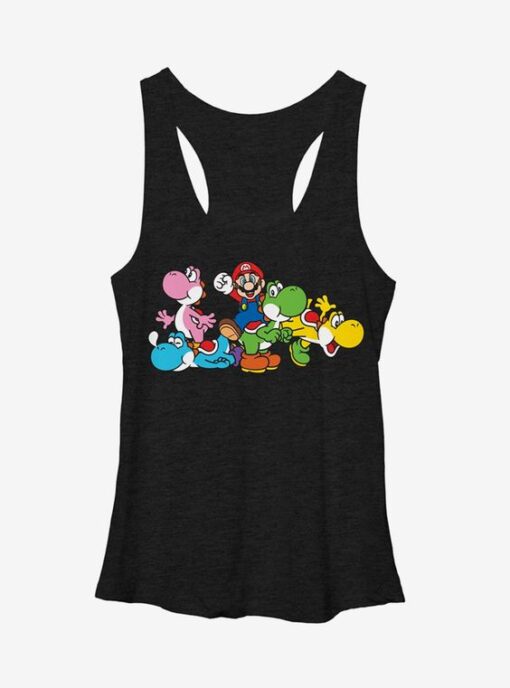 Super Mario Yoshi in Many Colors Girls Tanks ZNF08