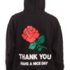 Thank You Rose Black (BACK)Hoodie THD