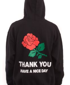 Thank You Rose Black (BACK)Hoodie THD