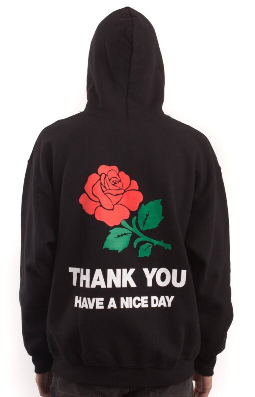 Thank You Rose Black (BACK)Hoodie THD