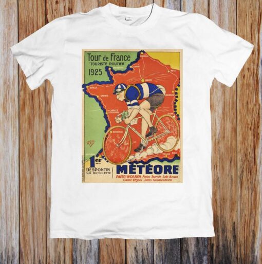 Tour De France 1925 Bicycle Race Retro Poster Unisex T Shirt