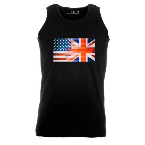 USA and UK Flag Tank Top