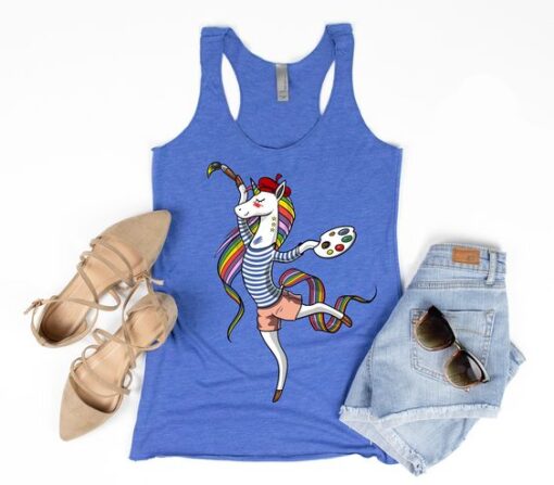 Unicorn Painter Tank Top ZNF08