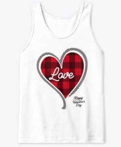 Valentine's Day Gifts Read Plaid Heart Tank Top ZNF08