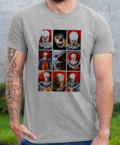 Vintage Unofficial IT Tim Curry Inspired Pennywise The Clown Collage Retro Aesthetic T-Shirt