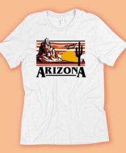 Westward Bound Arizona Sunset Graphic T-Shirt - Vintage Inspired Arizona Souvenir Graphic Tee