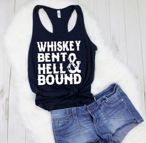 Whiskey bent hell bound TANK TOP ZNF08