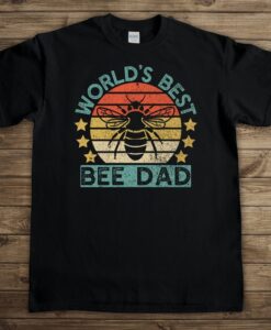 World's Best Bee Dad T-shirt, Vintage Funny Beekeeping Father's Day Gift