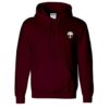 alien head maroon hoodie THD