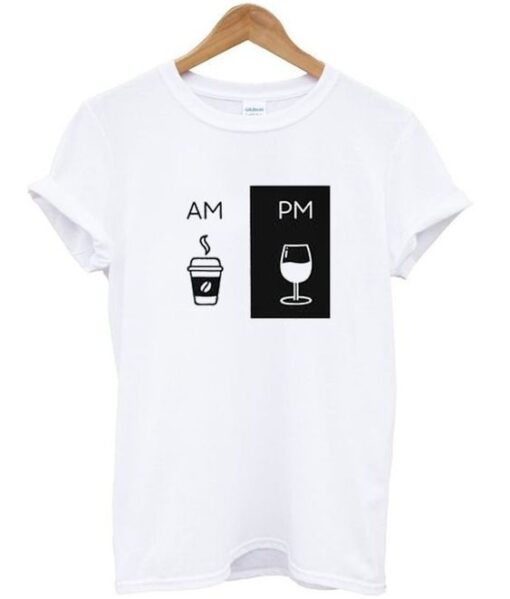 am coffee pm wiskey t-shirt thd