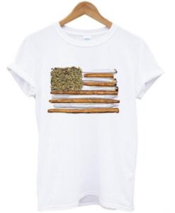 american flag blunt T shirt