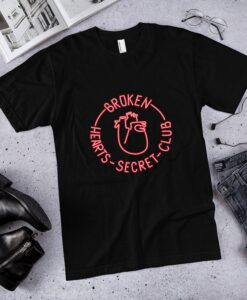 broken hearts secret club tshirt