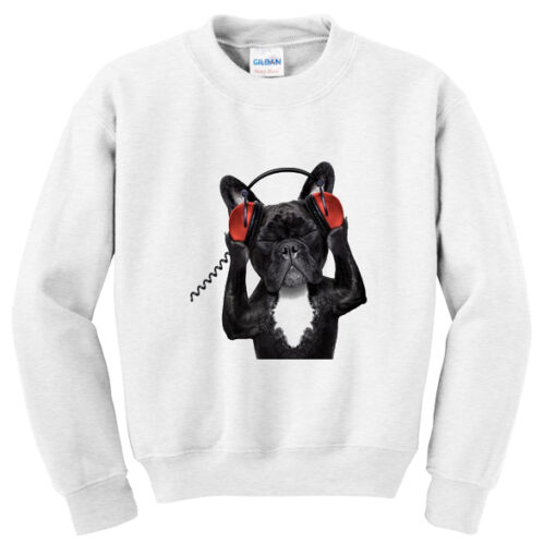 bulldog DJ sweatshirt