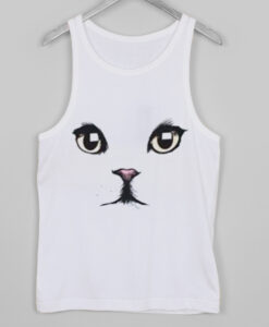 cat face tank top