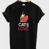 cats love t-shirt ZNF08