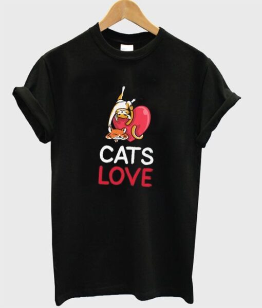 cats love t-shirt ZNF08