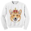 corgi with crown sweatshirt