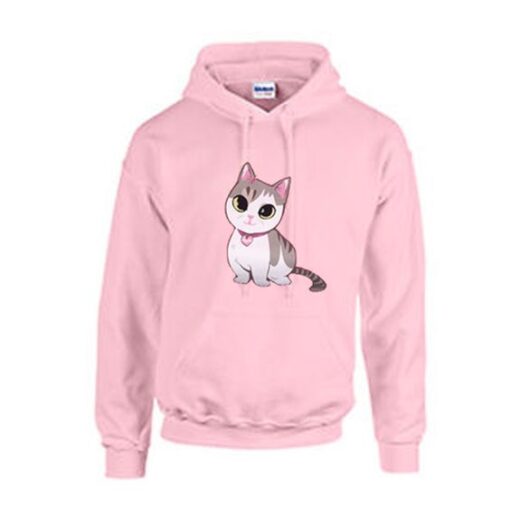 cute cat pink hoodie ZNF08