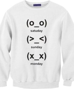 cute emoji days Sweatshirt AY