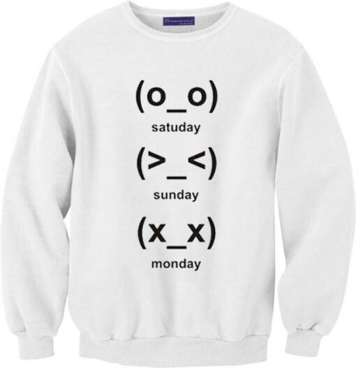 cute emoji days Sweatshirt AY