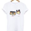 floppy and cassette tape t-shirt ZNF08