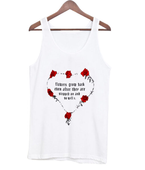 flowers grow back tank top