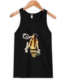 girl smoking Tank top ZNF08