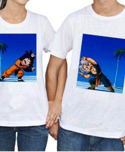 goten and trunks fusion Couple Tshirt Size S,M,L,XL,2XL,3XL