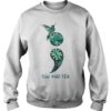 Semicolon hummingbird suicide prevention awareness SWEATSHIRT THD