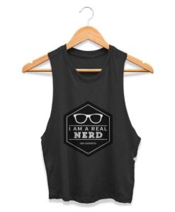 i am a real nerd Womans Crop Tanktop AY