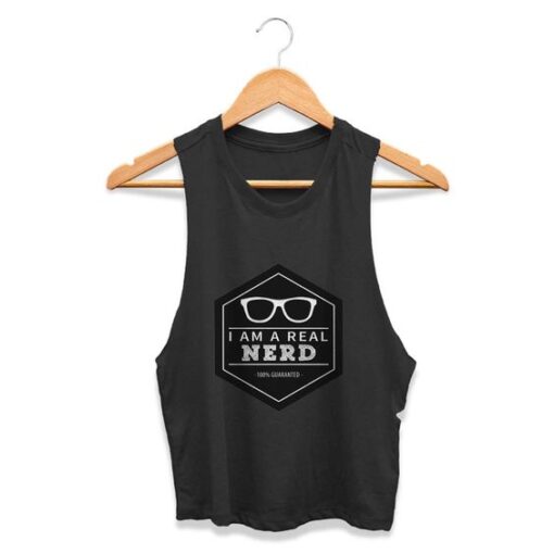 i am a real nerd Womans Crop Tanktop AY