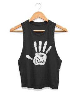 jeep wave decal Womans Crop Tanktop ZNF08