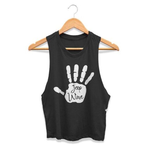 jeep wave decal Womans Crop Tanktop ZNF08