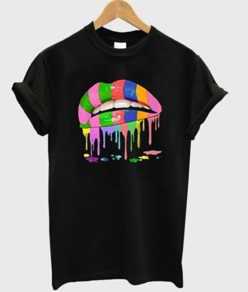 lips rainbow T-shirt ZNF08