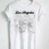 los angeles map T Shirt Size S,M,L,XL,2XL,3XL