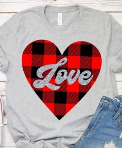 love plaid TSHIRT ZNF08