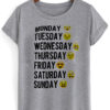 monday tuesday t shirt grey