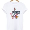 paris eiffel flower t-shirt ZNF08