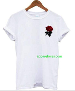 red rose flower tee Tshirt thd