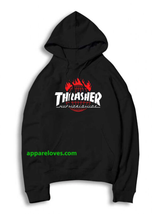 thrasher x huf hoodie thd